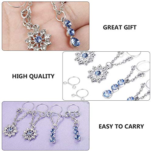 ARTIBETTER 2 Pares Anéis de Mamilo Sexy Piercing Mamilos Piercing Anéis de Mamilo Cristal Strass Joi