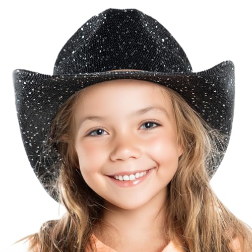 Funky Junque Kids Cowboy Hat - Adjustable Western Straw Sun Hat for Toddlers & Children