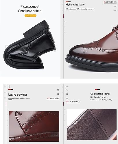 Men's Formal Oxford Comfortable Dress Shoes - Business Wingtip Lace Up Leather Shoes with Classic and Modern Designs3