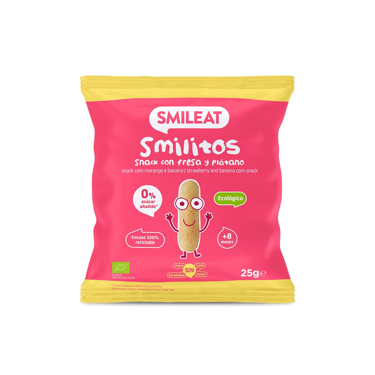 Smileat Smilitos Snack Fresa y Plátano 25 g