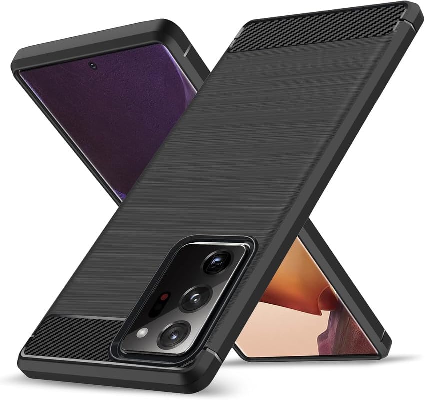 Image of Hybrid Carbon Fiber Back Case for Samsung Galaxy Note 20 Ultra (Black)