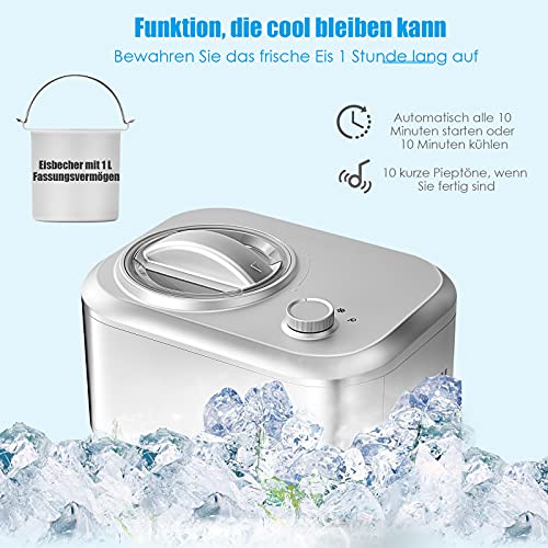 GOPLUS 1 L Eismaschine, Speiseeismaschine mit Automatisch Selbstkühlendem Kompressor 100 W & 3 Betriebsmodi… – Bild 5
