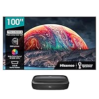 Hisense 100L9G-B12 (100 Zoll) RGB Trichroma Laser-Projektor (100" DLP Panel, 4K Laser TV, UHD, HDR, Laser Technologie, VIDAA U4 Smart-TV, Triple Tuner, Quad Core Prozessor)