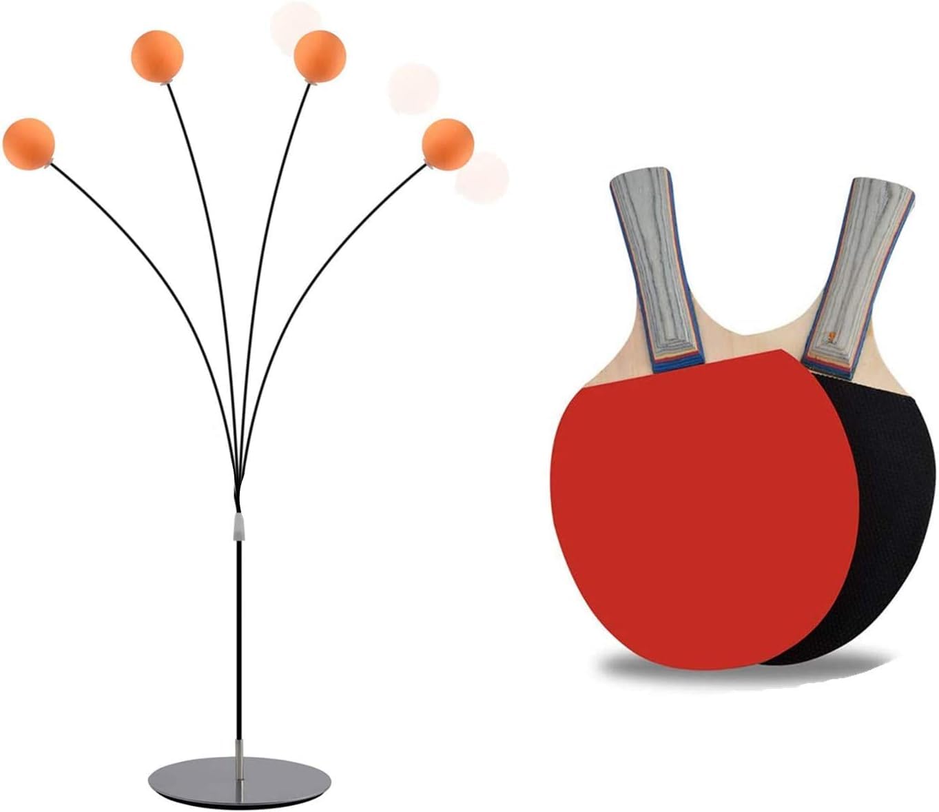 Estilo Table Tennis Trainer Portable Set for Improve Your Table Tennis Skills at Home | TT Trainer Ping Pong Paddle Toys Set for Kids with Racket & Balls, 1 Flexible Rod with Metal Base-image-36