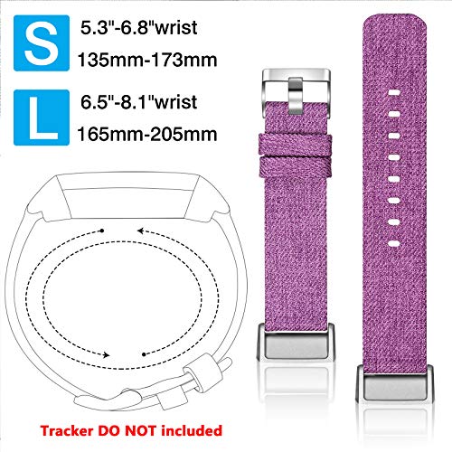 Pulseiras de tecido Witzon compatíveis com Fitbit Charge 4/Charge 3/Charge 3 SE, pulseiras de substi
