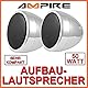 AMPIRE Aufbaulautsprecher QX75-CHR, 7cm, verchromt Paar