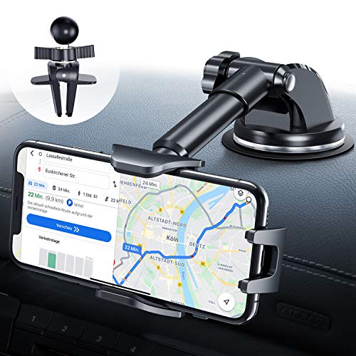 DesertWest Handyhalterung Auto Lüftung & Saugnapf [Upgrade 4.0] Halterung 4 in 1 Universale KFZ Handyhalterung Handyhalter fürs Auto Smartphone Halterung für iPhone/Samsung/Huawei/Xiaomi/LG usw.
