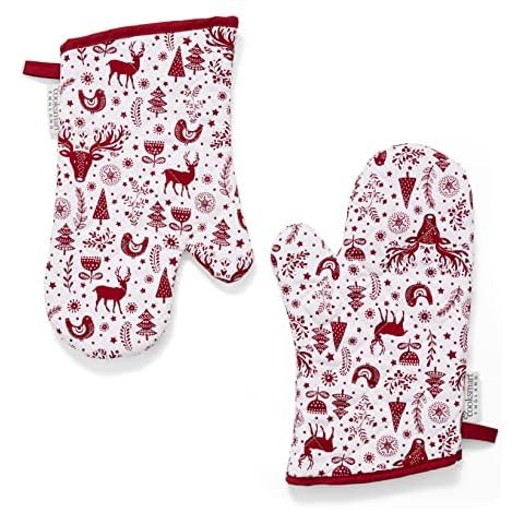 Cooksmart Christmas Gauntlet Oven Gloves for All Kitchens Cover