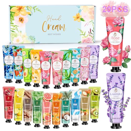 OFUN 20 Pack Hand Cream Gift Set for Women Dry Cracked Hand Care Moisturizing Lotion Christmas Mother's Day Valentine's 