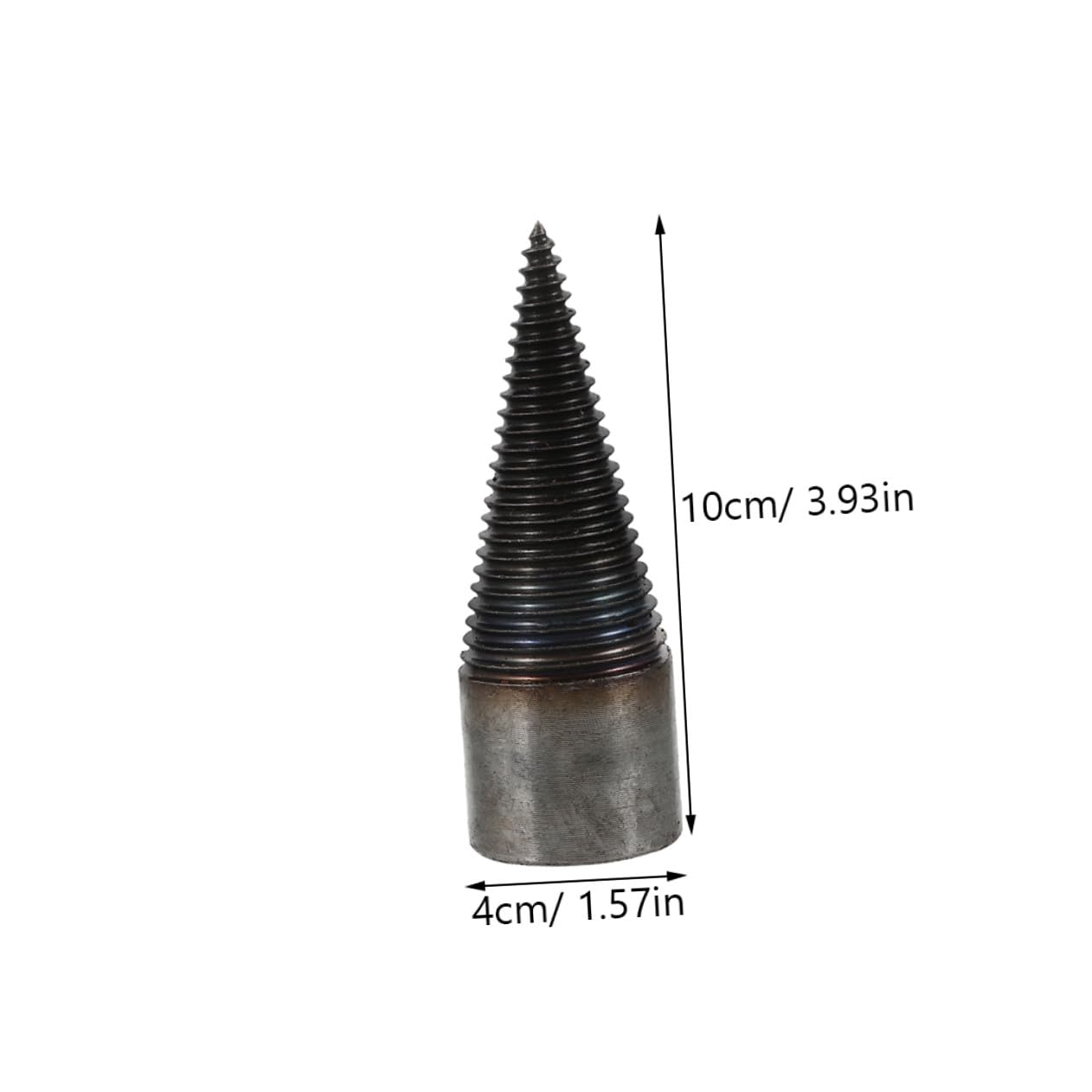 Abaodam Punta Trapano Spaccalegna in Acciaio al Carbonio 42mm, Versatile di Semplice Utilizzo per Spaccare Grandi Quantità di Legna da Ardere