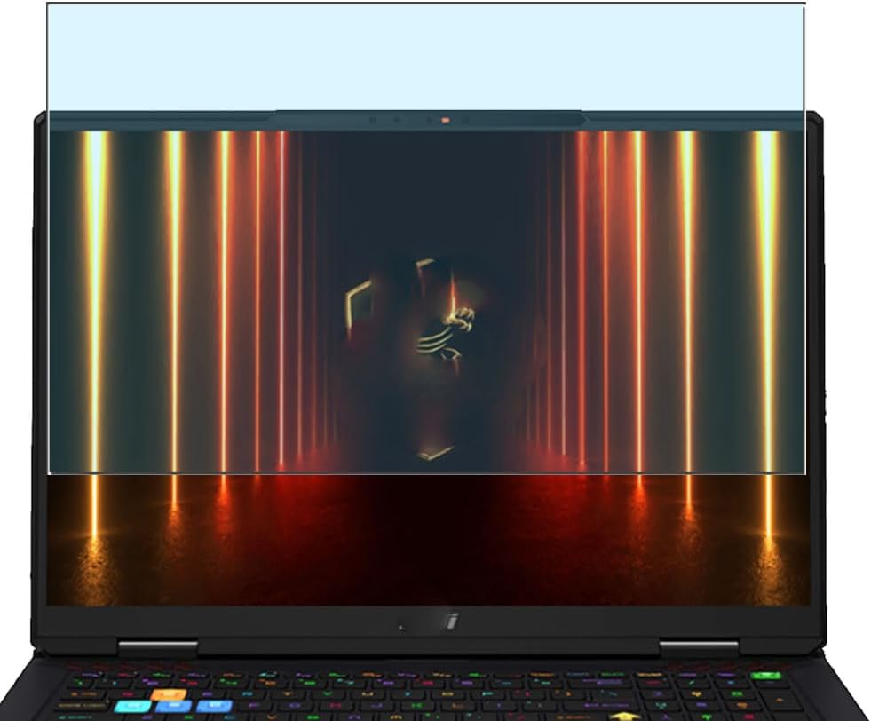 Puccy Tempered Glass Screen Protector Film, compatible with MSI Stealth 18 HX AI A2XWJG A2XWIG A2XWHG 18" Laptop (Active Area Cover Only) Protective Protectors Guard