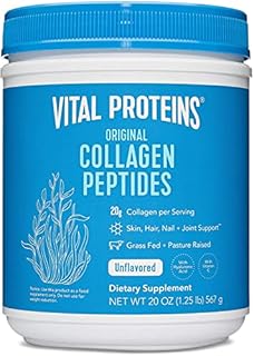 Vital Proteins Collagen Peptides Powder with Hyaluronic Acid and Vitamin C, Unflavored, 20 oz