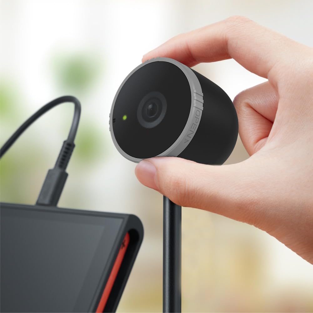 Kamera internetowa do Nintendo Switch 2, 1080P 60FPS, czat wideo USB-C i kamera do przechwytywania gier z regulowanym kątem (25°/10°) do przesyłania strumieniowego i gier