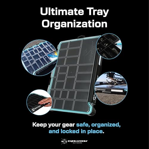Image of Evolution Fishing BallistiX Terminal Tackle Tray - Waterproof, Anti-Corrosion, One Hand Latch, Clear Lid, Lure Box, Tackle Storage