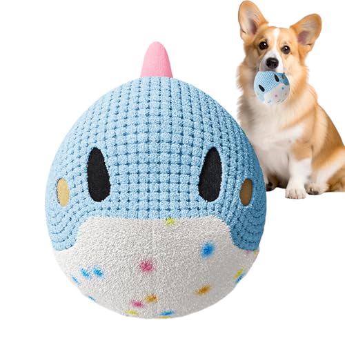 インタラクティブ 犬用 ボール | 動物形 楽しいおもちゃ | 充電式自動移動ペットボール | 刺激と退屈のためのフェッチと噛むとトレーニングと運動