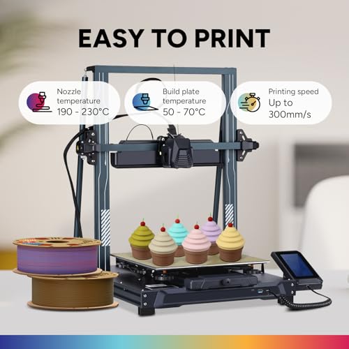 Image of OVERTURE Matte PLA 1.75mm Dual Color Filament, Matte PLA Roll 1kg Cardboard Spool(2.2lbs), Dimensional Accuracy + /- 0.03 mm, Fit Most FDM Printer(Matte Blue-Red)