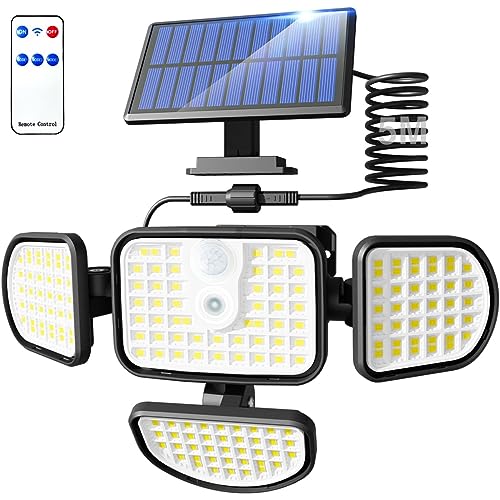 Woolmug Solarlampen für Außen mit Bewegungsmelder, LED Bewegungsmelder...