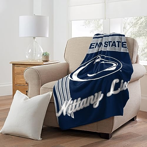 Penn State Nittany Lions 46 x 60 NCAA Officially Licensed Throw Blanket Super Soft Lightweight Fleece Blanket for Game Day Dorms Couch Travel & Tailgating Comfort