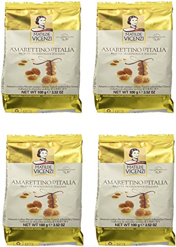 Vicenzi: " Amarettino D' Italia" Amaretti Cookies 3.52 Ounce (100Gr) Packages (Pack Of 4) [ Italian Import ] #TOP11
