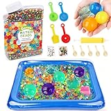 Goeveo Wasserperlen Set 50.000 Stücke & 150 Stücke Wasserperlen XXL Aqua Beads für DIY Pflanzen Vase Deko Blumenarrangements und Kreativprojekte Biologisch Abbaubar Komplettset
