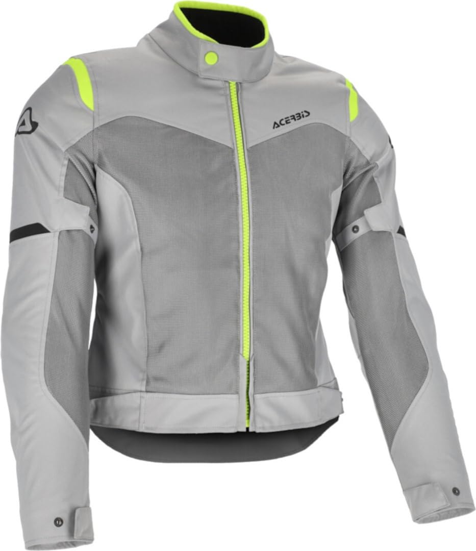 Acerbis Ramsey Vent 2.0 Mesh Ladies Kurtka tekstylna motocyklowa, szary/żółty, XL