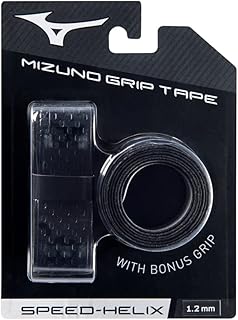 Mizuno Speed Helix Bat Grip Tape (2-Pack), 1.20 mm, Black