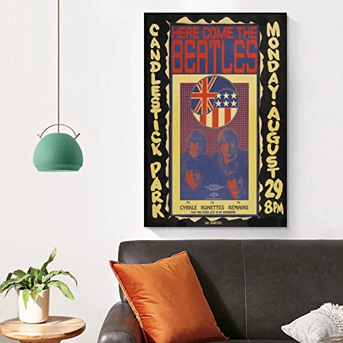 Poster sur toile Beatles 1966 San Francisco pour décoration murale, pour chambre à coucher, bureau, salon, décoration d… - Les Beatles, Paul McCartney, John Lennon, RIngo Starr, George Harrison Poster sur toile Beatles 1966 San Francisco pour décoration murale, pour chambre à coucher, bureau, salon, décoration d… – Image 5