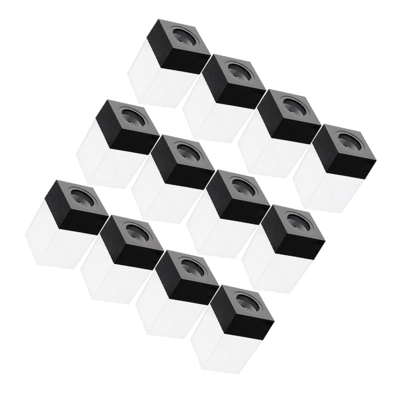 12piezas Caja De Clips Magnéticos Para Escritorio De Oficina Organizador Cuadrado De Plástico Sujetapapeles Magnético Que Sujeta Clips Grapas y Chinchetas Para Decoración De