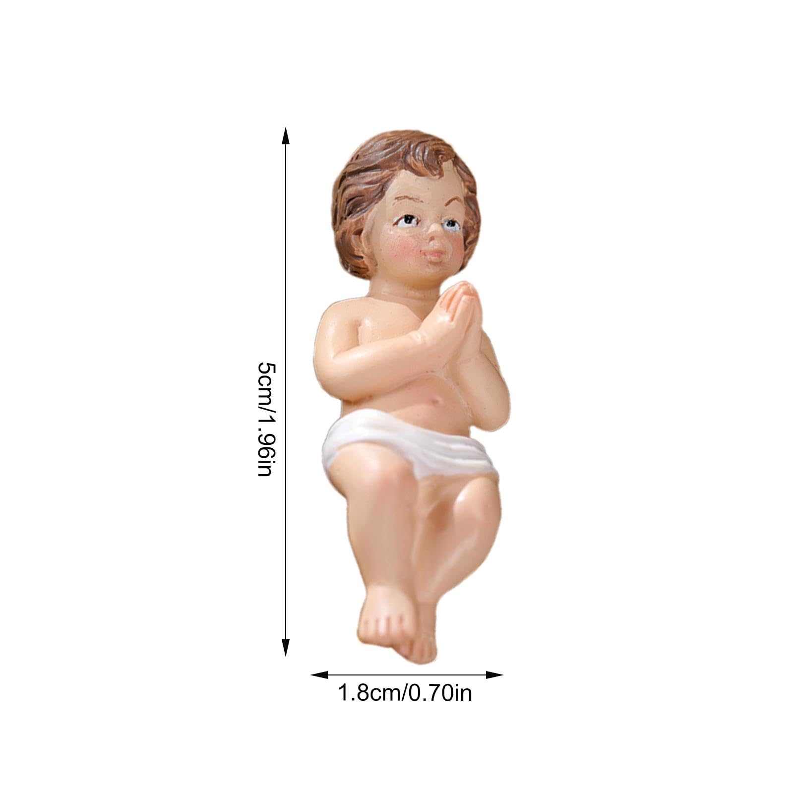 FADEDA Gesù Bambino con camicia / altezza:4 cm / dipinto a