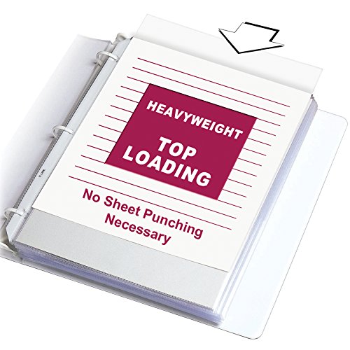 C-Line Top Loading Heavyweight Poly Sheet Protectors, Non-Glare, 8.5 x 11 Inches, 100 per Box (62028)
