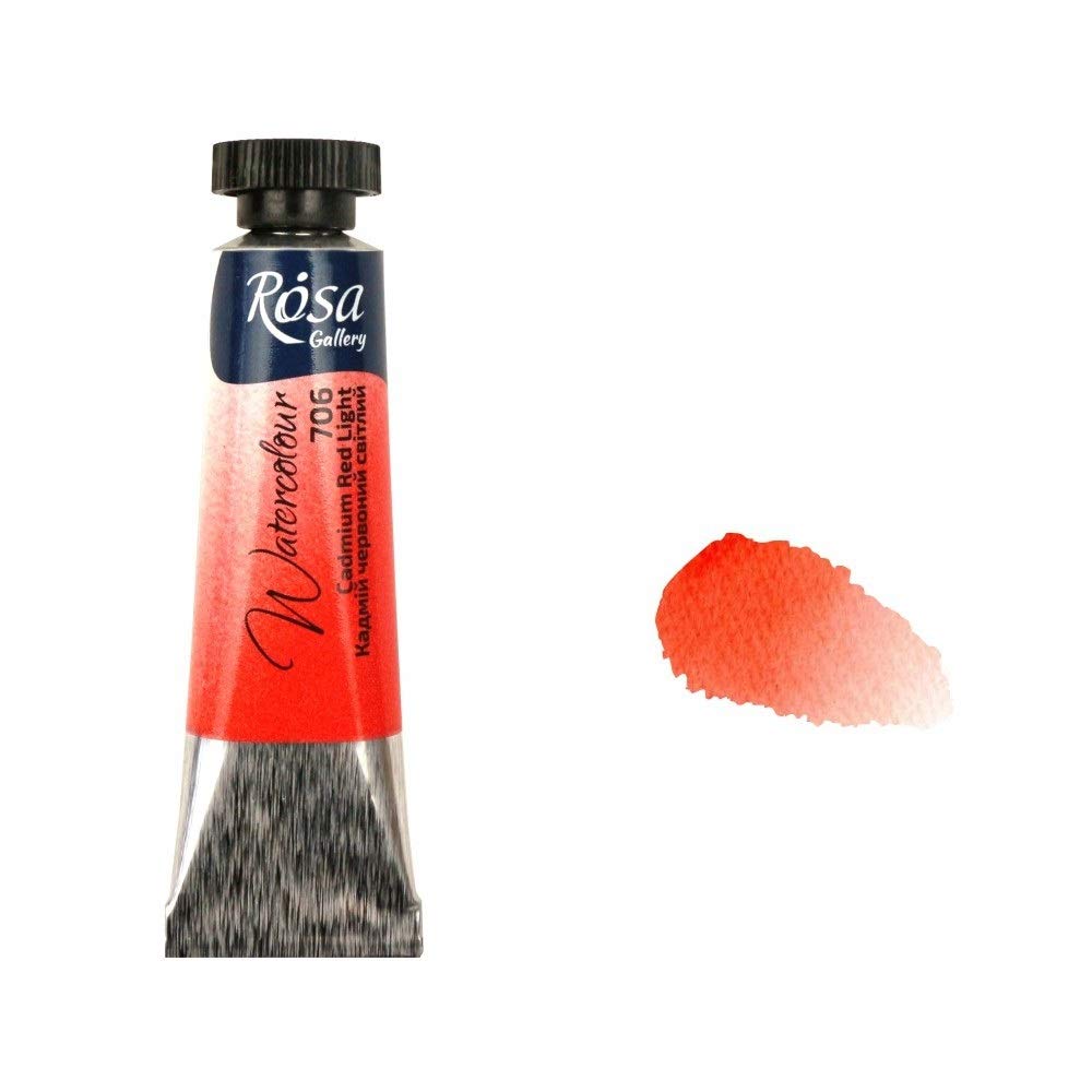 Rosa Gallery Cadmium Red Light Professional Watercolour Paint, 10Ml Tubes, Gallery, Artist Quality (Cadmium Red Light)