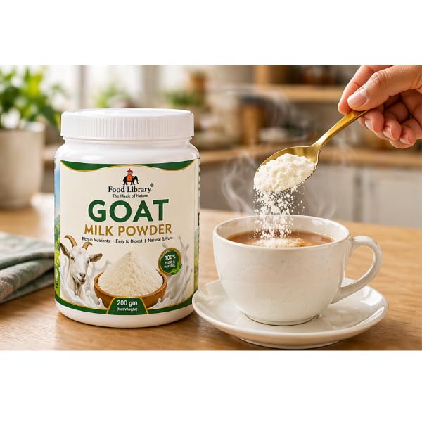 Food Library The Magic Of Nature Goat Milk Powder 200g | Premium Natural Goat Milk Powder | Rich in Nutrients Easy to Digest | High Protein Calcium | No Added Preservatives | Healthy Dairy Alternative. 3