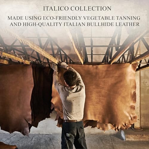 Tony Perotti Men's Italian Leather Bifold Wallet With ID Window Flap, Card Holders, Pockets - Eco-Friendly Vegetable-Tanned Full Grain Leather Wallet Made in Italy3