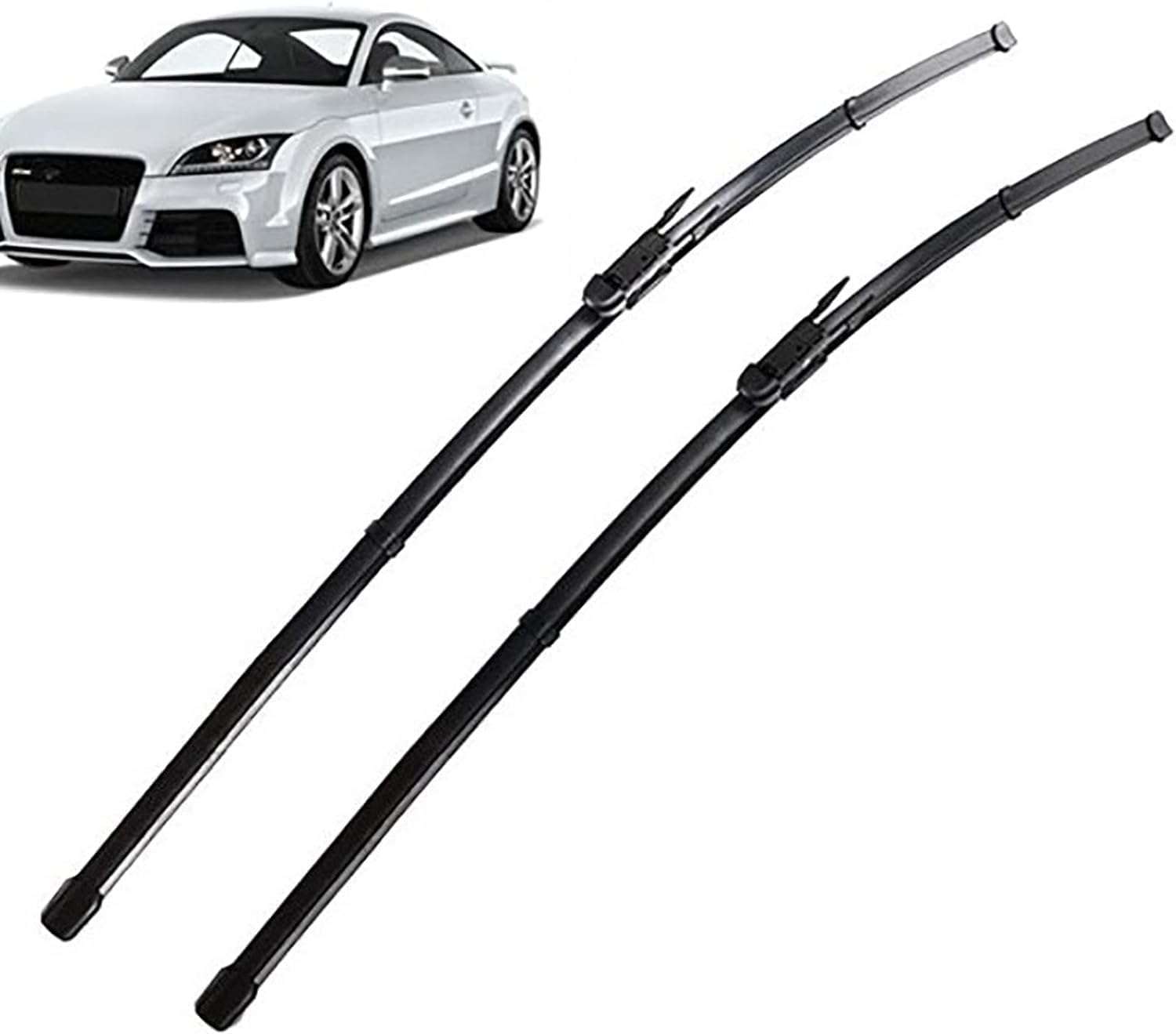 RESKIU Car Front Windshield Wiper Blade Set Replacement for Audi TT MK2 8J 2006-2014, All Season Windscreen Wipers Quiet Easy Installation
