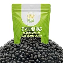 Black Licorice Jelly Beans | 2-Pound Bag | Classic Licorice Flavor | Black Jelly Beans for Holiday Buffets, Gift Baskets, Dessert Decorating, and Party Favors