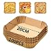 Backpapier für Heißluftfritteuse Quadrat, 20cm Backpapier Airfryer 100 Stück Luftfritteuse Pergamentpapier, Antihaft-Einweg Heißluftfritteuse Pergamentpapier für Bratpfanne, Ofen, Mikrowelle