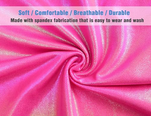 Image of TENVDA Leotards for Girls Gymnastics Kids Children Biketard With Shorts Sparkly Unicorn Dance Unitards(Multiple Colors)