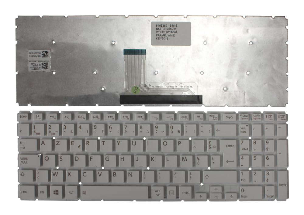 Clavier pour Ordinateur Portable Toshiba Satellite L50D-BST2NX2 Blanc - 2