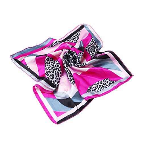 Premium Silk Feel Animal Print Square Satin Scarf 20"- Different Prints Available2