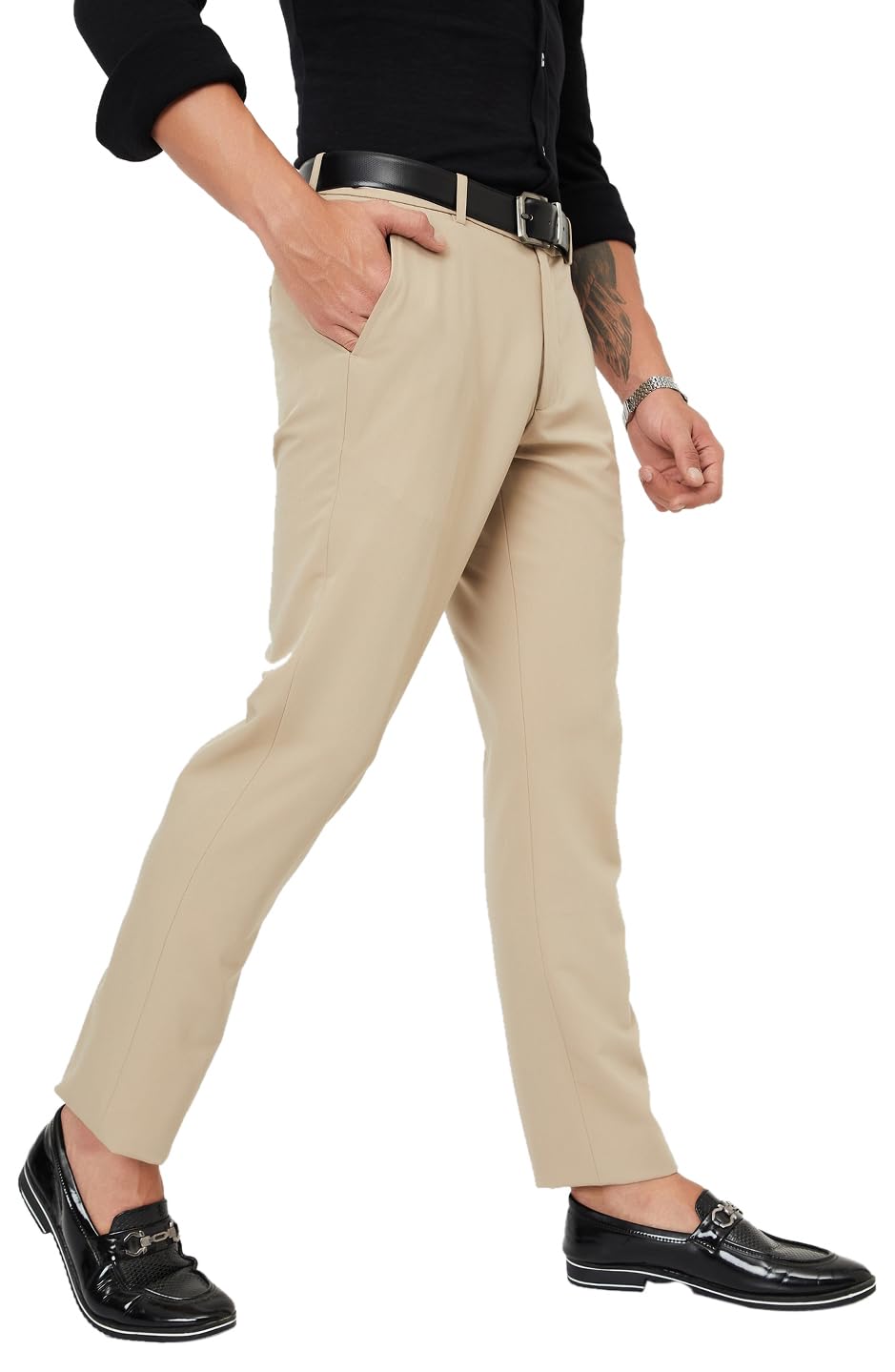 max Men's Mid Rise Regular Casual Pants-picture-19