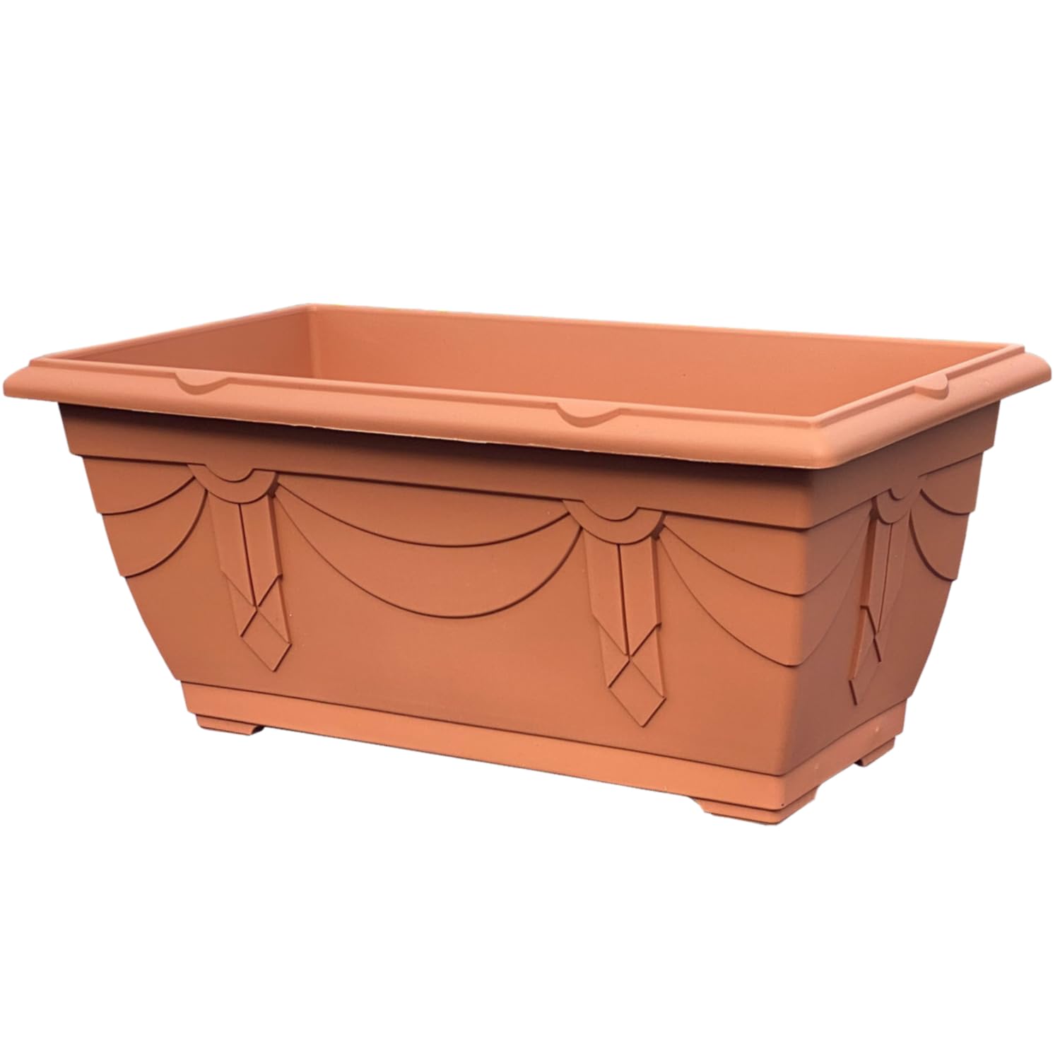 VR7 40cm Long Garden Planter - Durable Plastic Trough for Raised Window Planting - Ideal for Flowers, Herbs, and Vegetables