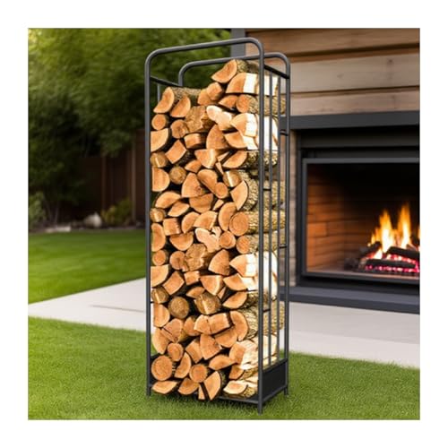 HBOOMOEM Estante De LeñA De Acero，Soporte Para Troncos De Chimenea，Estante Resistente Para Troncos，Adecuado Para CarpinteríA, Almacenamiento De Madera.(150 * 50 * 35cm/59 * 19.7 * 13.8in)