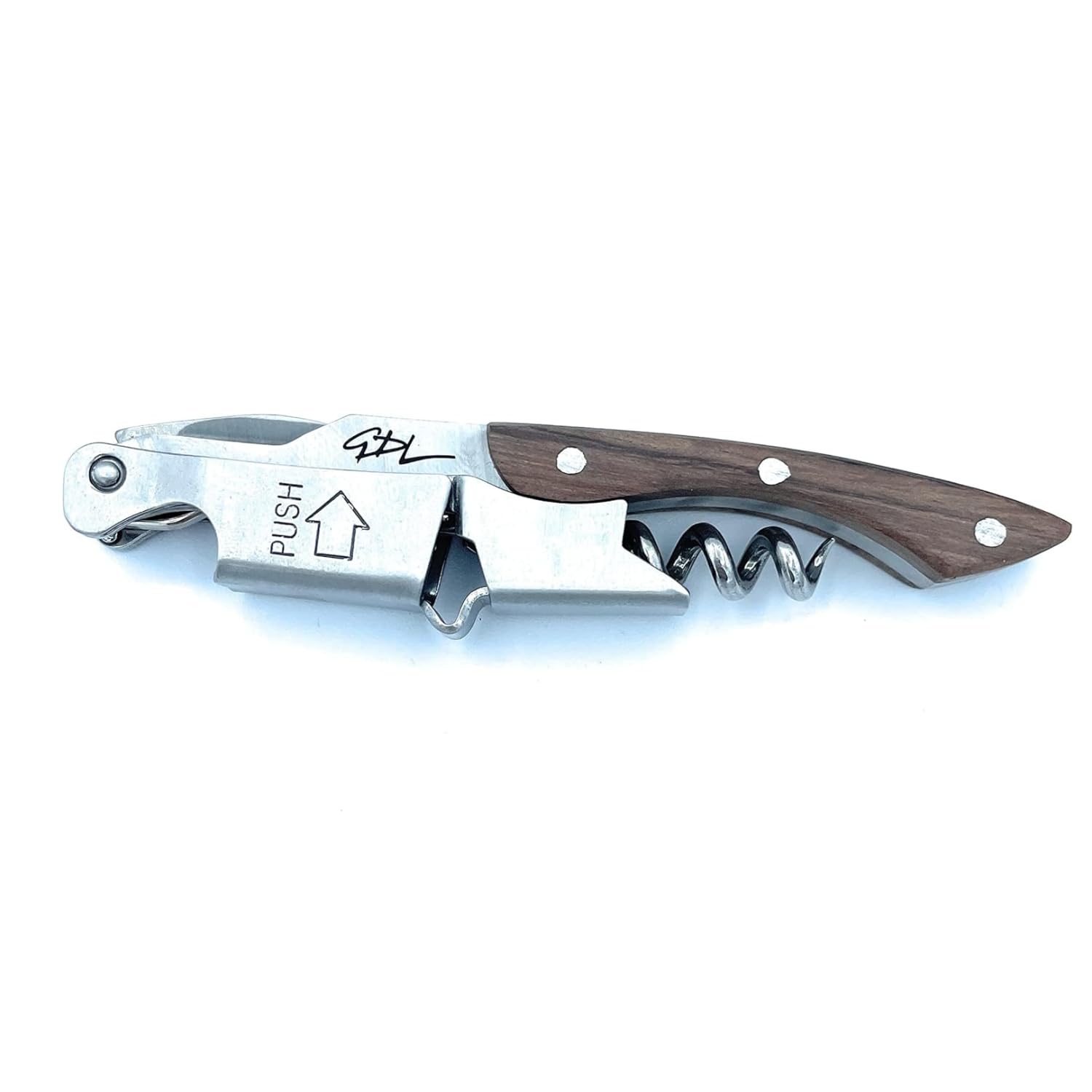 Cavatappi Personalizzato Professionale - Apribottiglie in Acciaio Inox e Scatola Rigida - Design Elegante e Compatto - Idea Regalo per Sommelier e Amanti del Vino