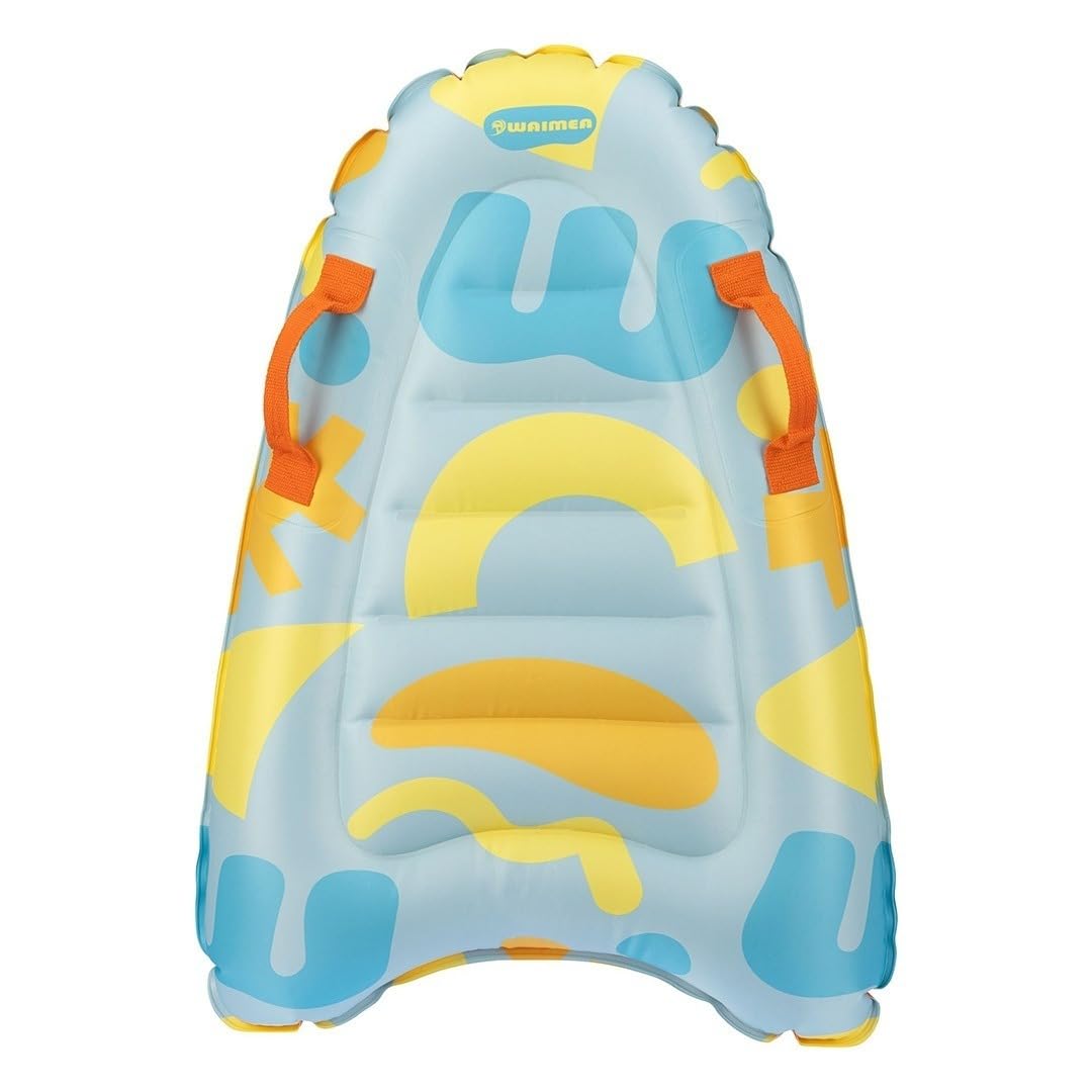 Waimea Aufblasbares Bodyboard mit Griffen - Hellblau/Gelb/Orange - 70 cm Länge