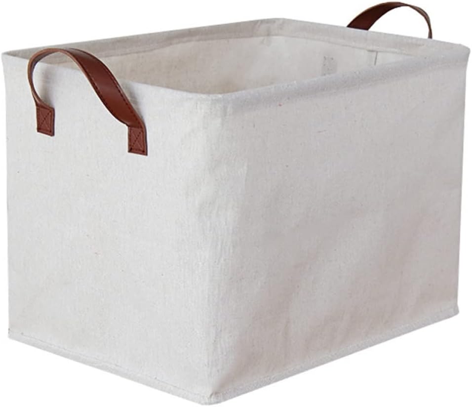 Zerodeko 2pcs Storage Box Organizer for Clothes and Toys Lightweight Household Basket for Closet Organization and Home Decor Small Cotton-Linen Storage Bin image 4