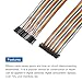 MECCANIXITY 1 Pcs IDC Rainbow Wire Flat Ribbon Cable FC-Female to 32P 11.8 Inch Length 2.54mm Pitch Breadboard Jumper Wires for Electronic Projects