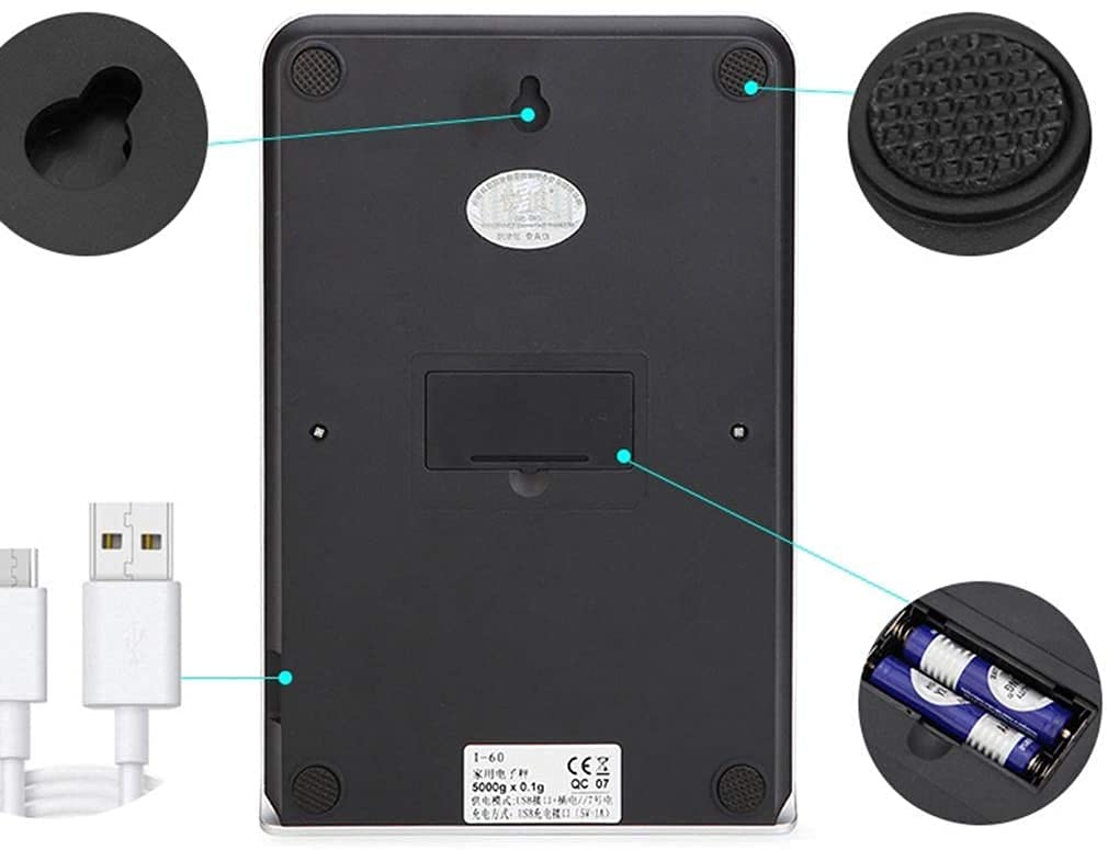 Bascula de Cocina Digital Alta Precision Escala De Cocina For Hornear, 0.01 G De Gramos De Alta Precisión Pesante De Alimentos Escala Electrónica For El Hogar De Pequeña Escala (Size : 500g/0.01g)