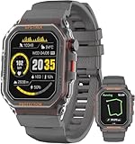 SGJIK Military Smart Watches Built-in GPS, 100+ Sport Modes for Men with, Smartwatch for Android Phones and iPhone, 1.75' HD Screen Bluetooth Call 24/7 Heart Rate/Sleep/Stress Monitor (Gray)
