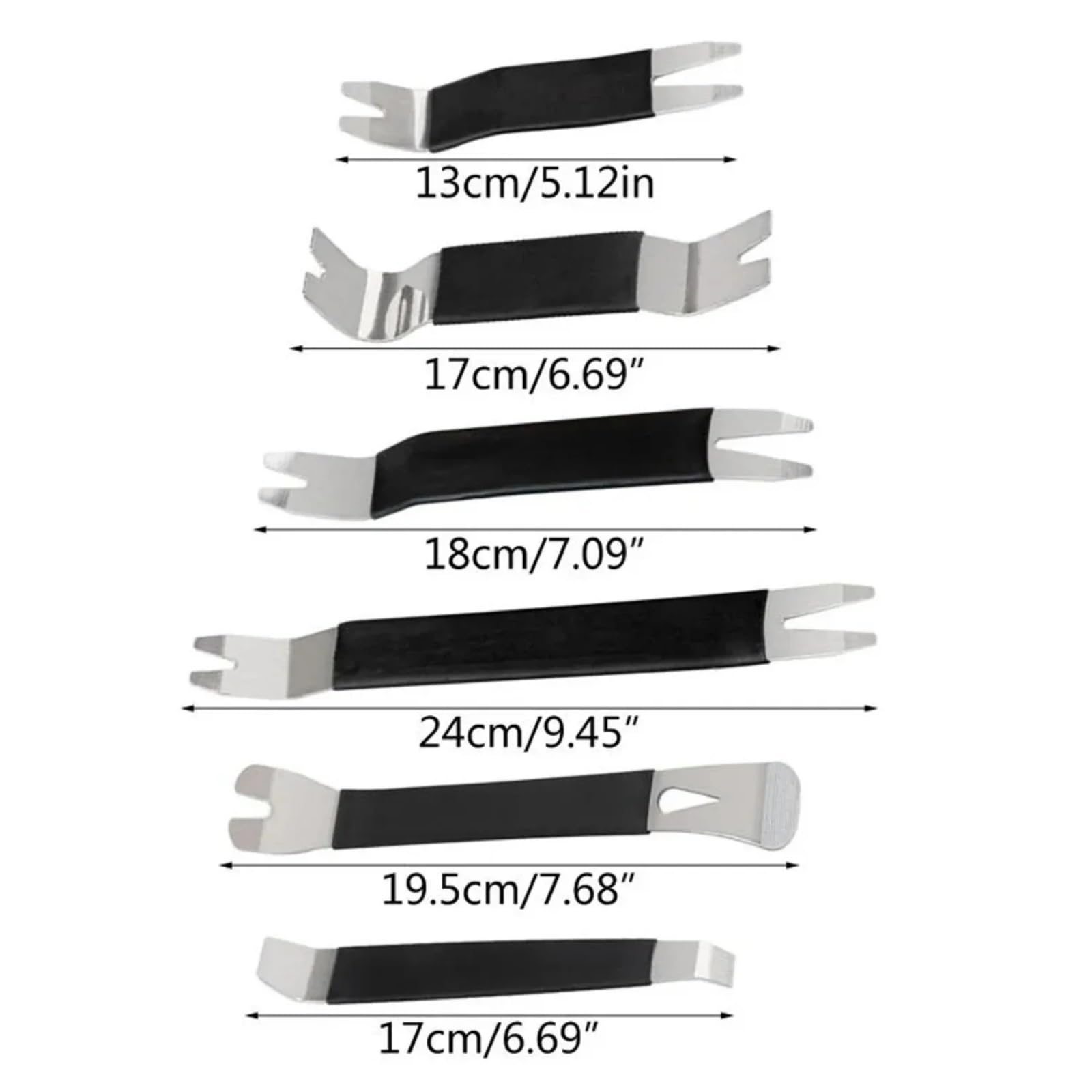 6-częściowy przenośny zestaw narzędzi do demontażu klipsów do drzwi samochodowych, naprawa panelu radia samochodowego, podważanie metalu, demontaż(6PCS Set)