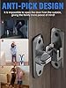 MeBantoo 90/180 Degree Flip Barn Door Lock, Protect Privacy - Security Sliding Door Latch, Small Gate Latches Hardware for Barn, Garden, Bathroom, Cabinet, Window (Grey-1PCS) #2